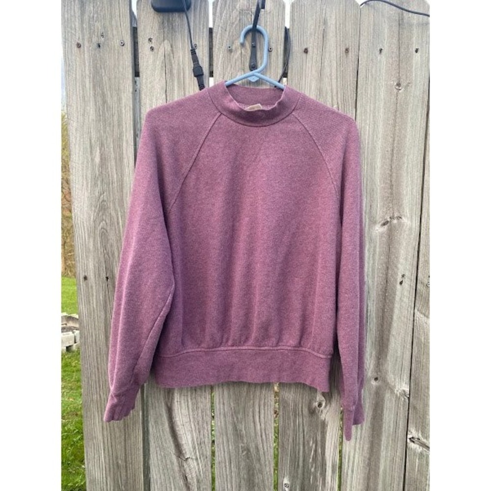 Universal Thread Mock Neck Raglan Sweatshirt Purple Small VN1042782